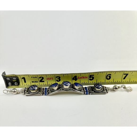 Tibetan Silver Bracelet Handmade Boho - Picture 6 of 6